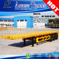 China hot sale 50ton yellow color 3 axles container flatbed semi truck trailer with container lock